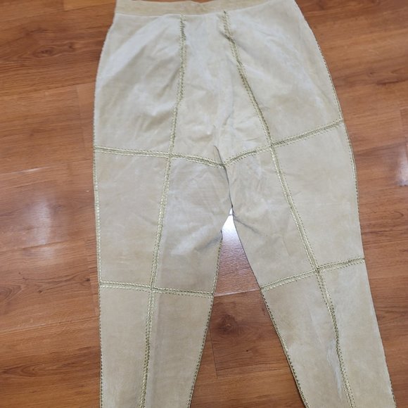 Vintage SMH Leather Suede Pants Camel 16 Pants - Picture 8 of 10